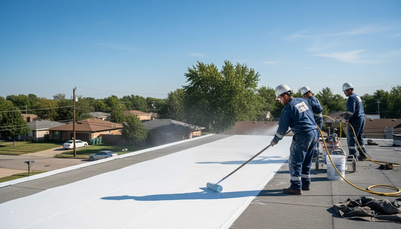 Commercial roof coating in Manville, RI near me
